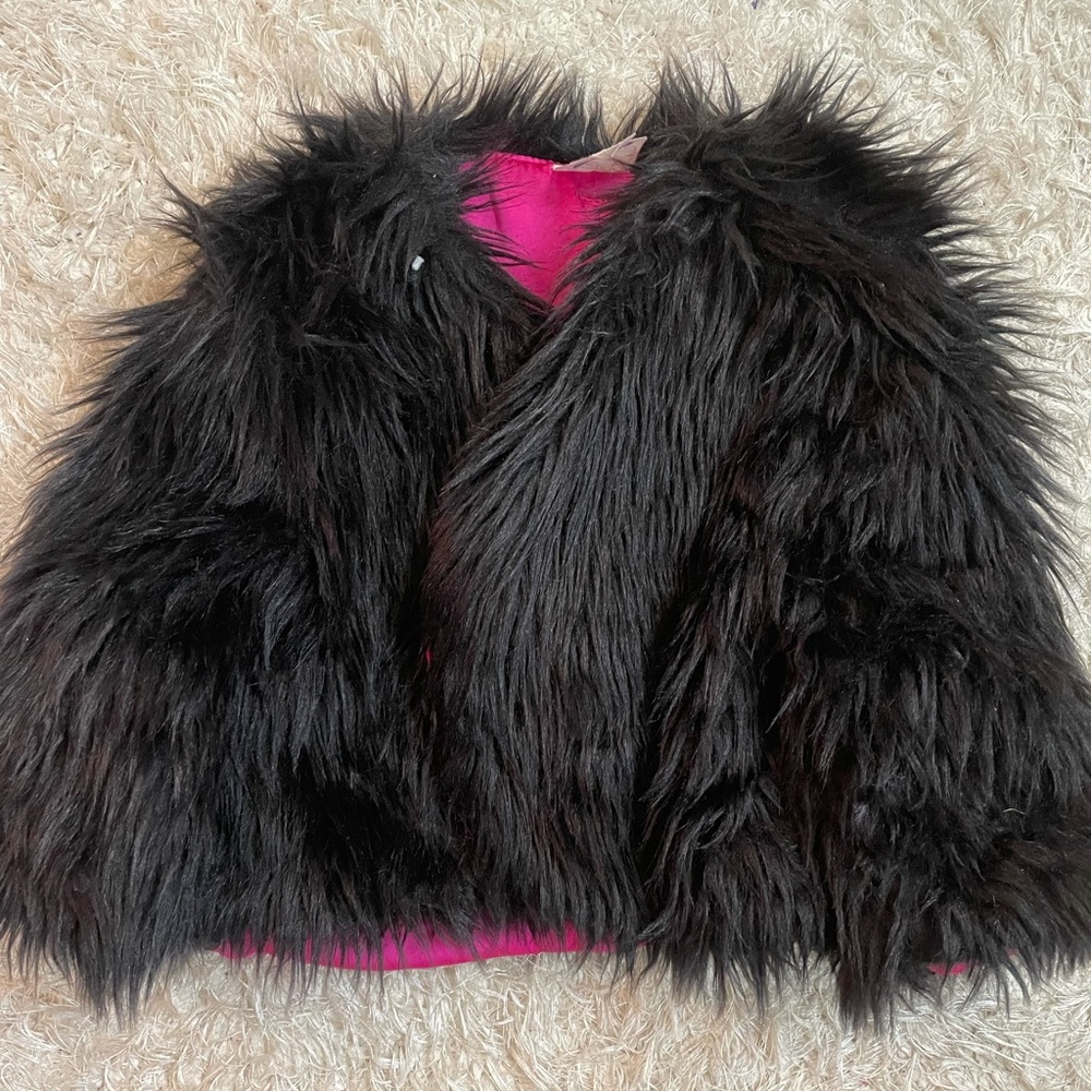 Black fur coat